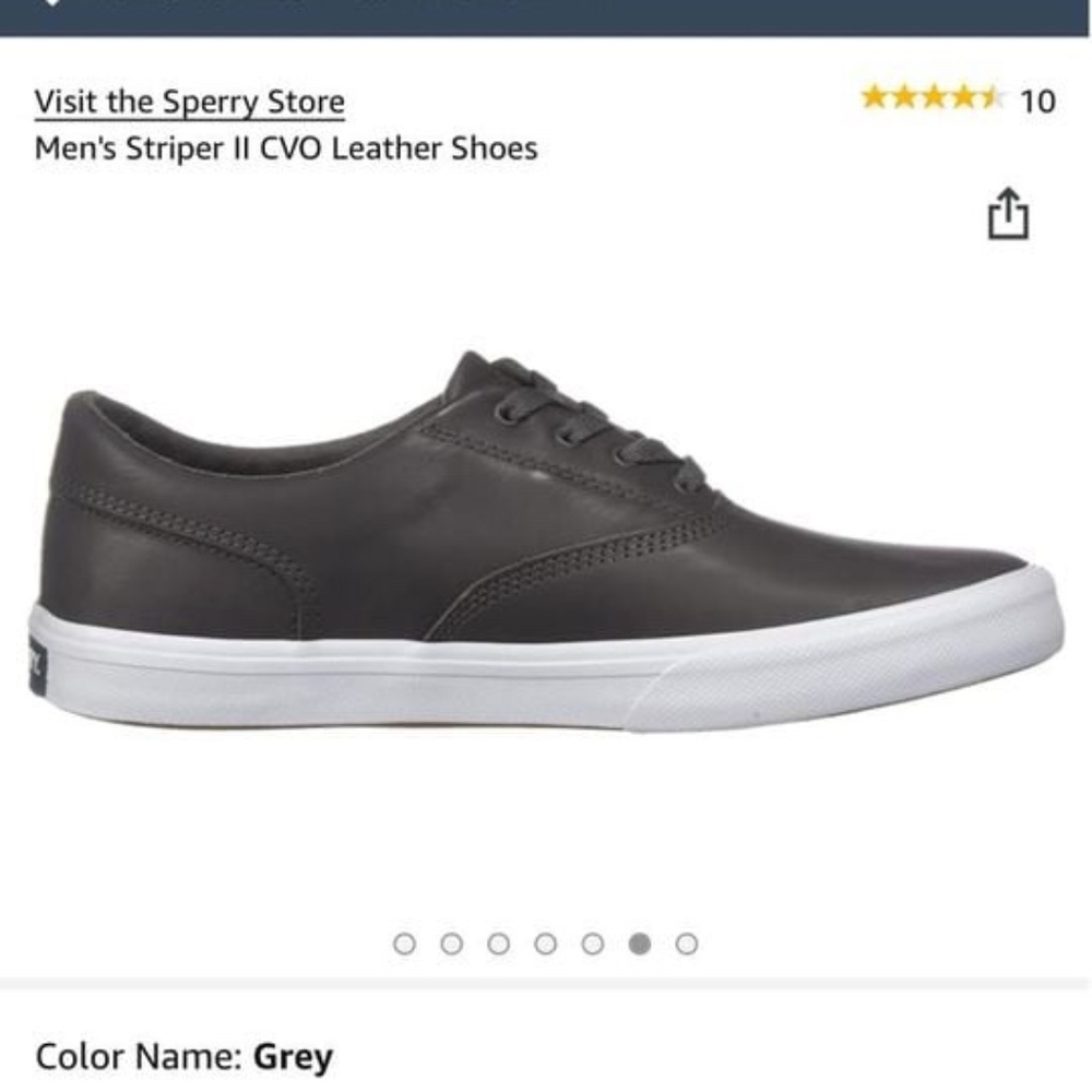 BRAND NEW men sperry striper 2 cvo leather shoes size US 12 (gray - no box)